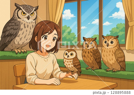 ふくろうカフェ　イメージ 128895888