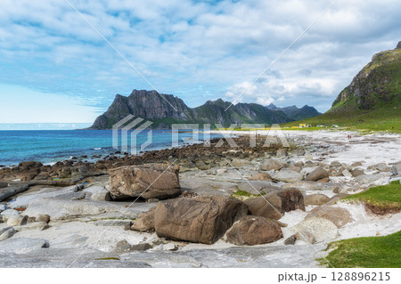 Uttakleiv beach view Uttakleiv beach view 128896215