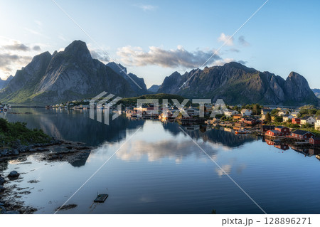 Lofoten Islands Reine Fishing Village Lofoten Islands Reine Fishing Village 128896271