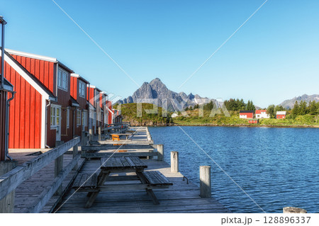 Vagakallen Mountain Summit and Red Rorbu Vagakallen Mountain Summit and Red Rorbu 128896337