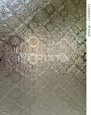 磨りガラス 曇りガラス 刷りガラス 128896913