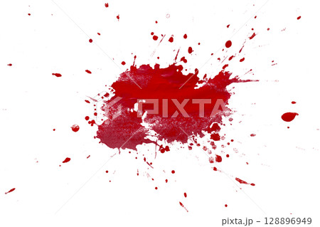 Red splash watercolor brush isolated on transparent background Red splash watercolor brush isolated on transparent background 128896949