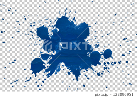 Blue splash watercolor brush isolated on transparent background Blue splash watercolor brush isolated on transparent background 128896951