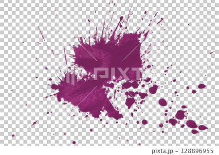Purple splash watercolor brush isolated on transparent background Purple splash watercolor brush isolated on transparent background 128896955