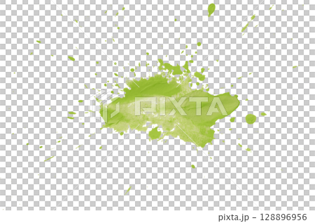 Green splash watercolor brush isolated on transparent background Green splash watercolor brush isolated on transparent background 128896956