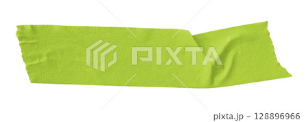 green crumpled torn tape isolated on transparent background 128896966