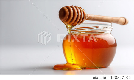 ハニーディッパーから垂れる濃厚な生はちみつ ハニーディッパーから垂れる濃厚な生はちみつ 128897100