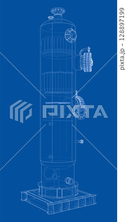Industrial tank. Vector rendering of 3d Industrial tank. Vector rendering of 3d 128897199