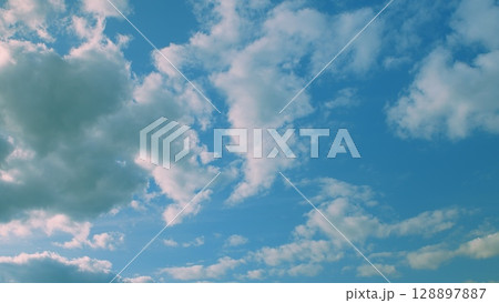 The Beautiful Cloudy Sky is Majestically Overhead, Creating a Stunning Visual Experience 128897887