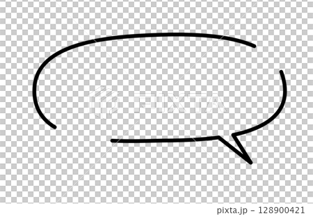 Simple and cute handwritten speech bubbles 128900421