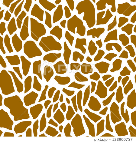 Abstract modern giraffe seamless pattern. Animals trendy background. Colorful decorative vector stock illustration for print, card, postcard, fabric, textile. Modern ornament of stylized skin 128900757