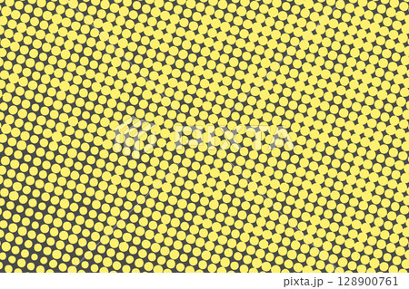 Pop art creative concept colorful comics book magazine cover. Polka dots colorful background. Cartoon halftone retro pattern. Abstract template design for poster, card, sale banner, empty bubble 128900761