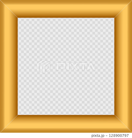 Squared golden vintage textured wooden frame for your design. Vintage cover. Place for text. Vintage antique gold beautiful frames for paintings or photographs. Template vector illustration 128900797