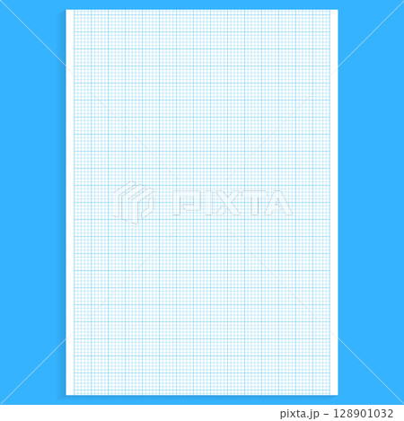 Grid paper. Realistic blank lined paper sheet in A4 format. Squared background with color graph. Geometric pattern for school, wallpaper, textures, notebook. Lined blank on transparent background Grid paper. Realistic blank lined paper sheet in A4 format. Squared background with color graph. Geometric pattern for school, wallpaper, textures, notebook. Lined blank on transparent background 128901032