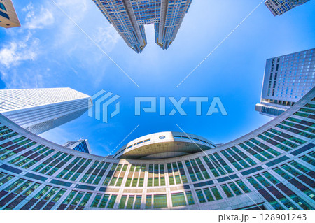 日本の東京都市景観 東京都庁などを望む…新時代へ 128901243