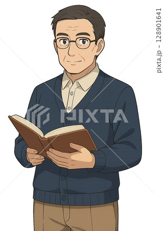 本を読む男性 128901641