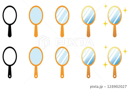 手鏡　アイコン　セット 128902027