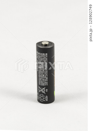 Single unbranded black AA rechargeable battery 128902749