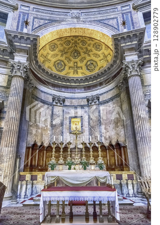 Interior of the Pantheon in Rome, Italy Interior of the Pantheon in Rome, Italy 128902779