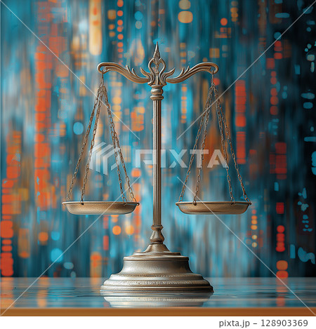 vintage scale symbolizing justice and balance in law 128903369