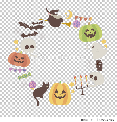 Halloween frame material 128903735