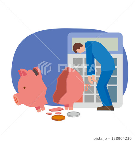 お金の無い男性 128904230