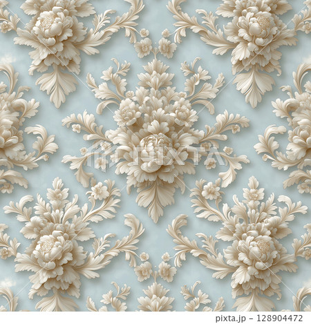 Elegant floral pattern with intricate details in soft tones Elegant floral pattern with intricate details in soft tones 128904472