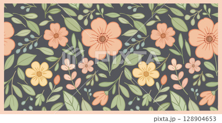 Vector seamless pastel floral pattern 128904653