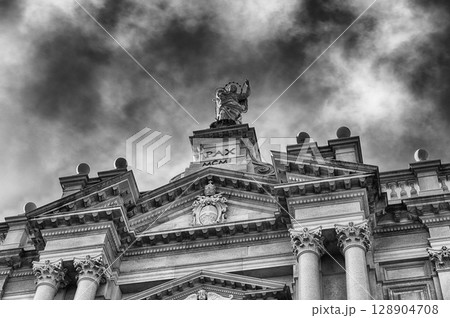 Facade of Church of Our Lady of Rosary, Pompei, Italy 128904708