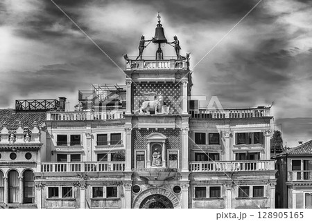 St Mark's Clocktower, iconic landmark in Venice, Italy St Mark's Clocktower, iconic landmark in Venice, Italy 128905165
