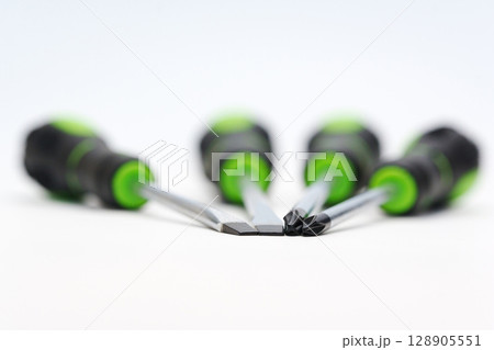 Screwdriver tips on a white background 128905551