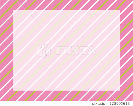 縞模様 フレーム ホワイトスペース ピンク 縞模様 フレーム ホワイトスペース ピンク 128905618