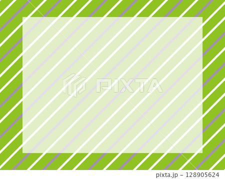 縞模様　フレーム　ホワイトスペース　グリーン 128905624