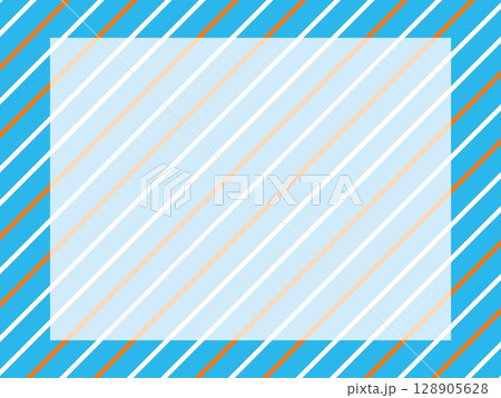 縞模様 フレーム ホワイトスペース ブルー 縞模様 フレーム ホワイトスペース ブルー 128905628