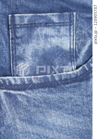 Blue jeans pocket close up 128905787