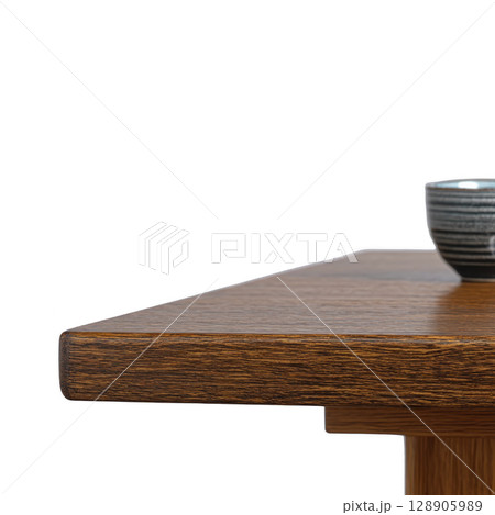 Wooden table with smooth surface is partially...のイラスト素材 [128905989] - PIXTA