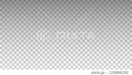 シンプルな大小のドットが並ぶ黒い水玉のテクスチャ - 細かいドット･ハーフトーンの背景やバナー - 128906292