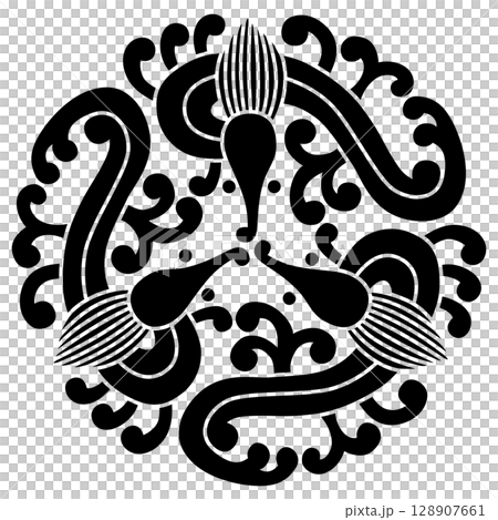 This is my family crest. It's called "Mitsuameryu". 128907661