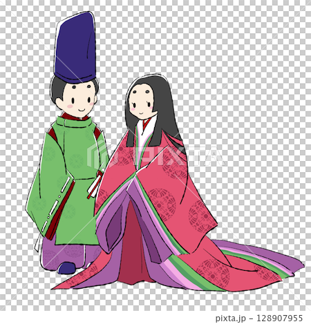 平安時代的男性和女性 128907955