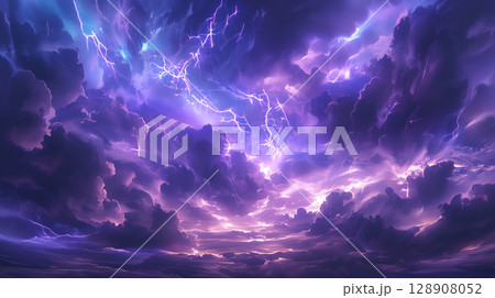 怪しげな雷雨 128908052