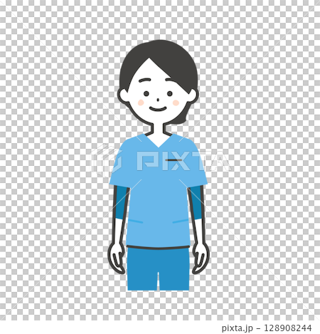 一位穿著灌木叢的女士的插圖 一位穿著灌木叢的女士的插圖 128908244