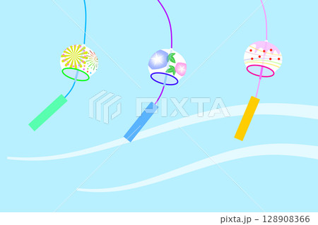 風になびく風鈴 128908366