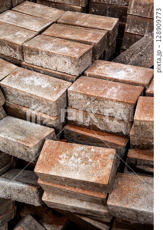 Cement brick texture background 128909773