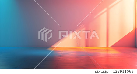 Vibrant Colorful Wall Background, Dynamic Colorful Wall Backdrop - Ai Generated 128911063