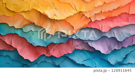 Colorful Paper Texture for Dynamic Backgrounds - Ai Generated 128911645