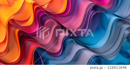 Colorful Paper Texture for Dynamic Backgrounds - Ai Generated 128911646