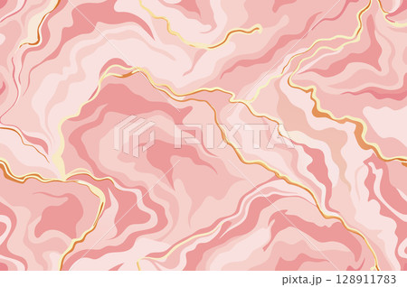Pink marble seamless premium background. Vector illustration. 128911783
