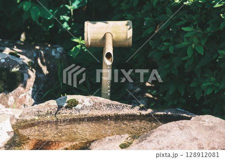 [水間寺]竹製のししおどし 128912081