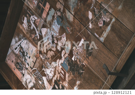 [水間寺]天井に描かれた絵 128912121