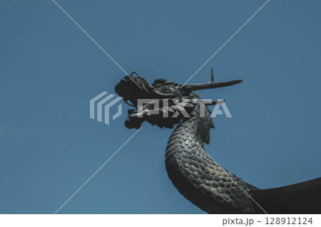 [水間寺]龍のオブジェ 128912124